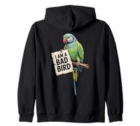 Parrot Lover Birdkeeping A Bad Indian Ringneck Parakeet Zip Hoodie