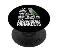 Parrot Lover Birdkeeping Voices Alexandrine Parakeet PopSockets Adhesive PopGrip