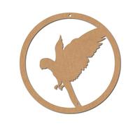 Parrot Macrame Cutout Design 1 - Premium MDF & Plywood Embellishments Laser Cut Craft Shapes for Scrapbooking, Card Making, DIY Decor, Weddings & Personalized Projects