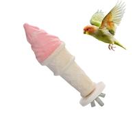 Parrot Mineral Perch, Ice Cream Cone/Corn-Shape Birds Grinding Perches Non-Slip Parrots Cage Accessories for Budgie, Parakeet, Cockatiel, Lovebird