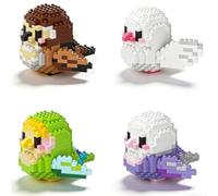 Parrot Mini Building Blocks Playset, Cute Animal Building Blocks Set for Adult Models, DIY Micro 3D Building Toy Particle Puzzle Birds Gifts for Boys Girls Age 8 9 10 11 12 13 14+ Teens Adults