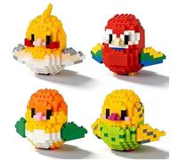 Parrot Mini Building Blocks Playset, Cute Animal Building Blocks Set for Adult Models, DIY Micro 3D Building Toy Particle Puzzle Birds Gifts for Boys Girls Age 8 9 10 11 12 13 14+ Teens Adults