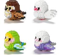 Parrot Mini Building Blocks Playset, Cute Animal Building Blocks Set for Adult Models, DIY Micro 3D Building Toy Particle Puzzle Birds Gifts for Boys Girls Age 8 9 10 11 12 13 14+ Teens Adults