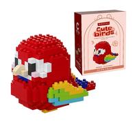 Parrot Mini Building Blocks Playset, Macaw Cute Animal Building Blocks Set for Kids & Adult Models (Mini Parrot, 241Pcs)