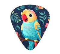 parrot motifs Guitar picks in thin, medium, and thick sizes, 12-piece set, suitable for electric guitar and various instruments