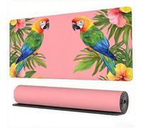 Parrot Mouse Pad 1000 x 500 x 3 mm XXL Desk Mat Flower Mouse Mat, Extended Japanese Mousepad Large Desk Pad with Non-Slip Base and Stitched Edge Office Accessories for Home Gaming Work Laptop,Model556
