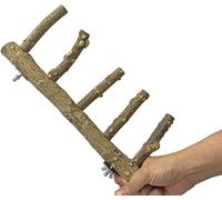 Parrot Natural Pepper Wooden Bird Ladder Perch Cage Nature Wood Stand Chew Toy Parrot Bird Cage Accessories Suitable for Small and Medium Sized (1Pcs)