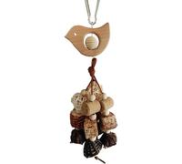 Parrot Natural Wood Chew Toys - Handmade Wooden Cage Decorations, Durable Bird Enrichment Items | Swing Perches, Rattan Balls, Rope Knots, Shreddable Blocks, Beak Grinding Fun for Cockatoo, Parakeet