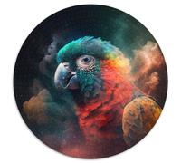 Parrot Nebula 1000 Piece Jigsaw Puzzle Round Jigsaw Puzzles 1000 Pieces for Adults Erfect for Home Decor, Birthdays, Holidays, And Gifts 67.5x67.5cm