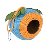 Parrot Nest House Bird House Portable Hamster Hanging House Natural Parakeet Breeding Cave for Parrots Parakeets Sparrows Cockatiels Pologmase