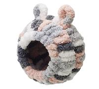 Parrot Nest Plush House Bird Cheese Warm Nest Small Pet Hamster Winter Birds House Small Birds Cage Accessories Bird Cage Toy for Cockatiels Bird Toy Champagne Ladder Parrots Finch