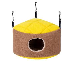 Parrot Nest Plush Snuggle Bird Warm Hammock Small Pet Winter Bed With Metal Hanging Hooks For Cockatiels Lovebirds Parrot Snuggle Tents And Huts