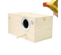 Parrot Nesting Box, Bird Nesting House, Wooden Indoor/Outdoor Housing for Lovebirds and Small Birds, Habitats Garden Lawn Decor, Backyard or Home Use, 9.65x5.12x5.12 inches