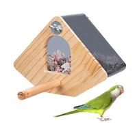 Parrot Nesting Box - Natural Wooden Breeding Box For Birds | Transparent Easy To Clean Nesting Box For, Safe Comfortable Nest For Parrot Breeding And Resting, Ideal For Small Pet Birds