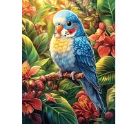 Parrot on A Blossom Branch 1000-piece Jigsaw Puzzle Set Wildlife Pet Family Puzzle Lovers Brain Training Indoor Game Family Game Night Summer Gift Durable Board 1000 PCS