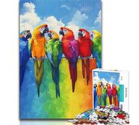 Parrot on The Rainbow 1000 Piece Jigsaw Puzzles,Challenging Game And Family Play for Is Ideal As A Gift for The Whole Family 38x52cm