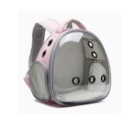 Parrot Outing Bag Double Shoulder Transparent Bird Take-out Backpack Dedicated Outdoor Cage Breathable Parrot Cage(Pink)