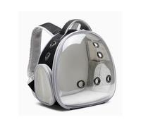 Parrot Outing Bag Double Shoulder Transparent Bird Take-out Backpack Dedicated Outdoor Cage Breathable Cockatiels(Black)