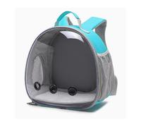 Parrot Outing Double Shoulder Breathable Bird Bag Transparent Backpack Cage Travel Cockatiels(Green)