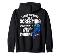 Parrot Owner Bird Lover Birdkeeper Scream Hyacinth Macaw Zip Hoodie
