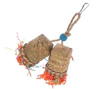 Parrot Palm Leaf Woven Shredding Hanging Bird Chewing for Pet Birds