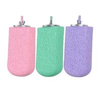 Parrot Perch - 3 Pack Ice Cream Resin Bird Perch with Claw Sharpening Rod | Bird Cage Accessories for Parakeets, Cockatiels, Turtle Doves, Finches | Paw Grinding , Standing Chew