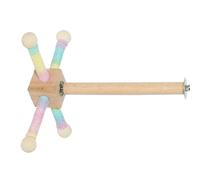 PARROT PERCH - 8,27X8.27 INCHES | Wood 360 PERCH PERCH RETINATION ROTATION | Standing to Outdoor Indoor Outdoor Chicken Cages Outdoor -Coop -Coop Travel Carrier Creeding