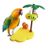 Parrot Perch For Cage | Pet Enrichment Toy With Chew Bells,Parrot Cage Perch For Resting,for Cockatiels Parakeets Lovebirds Conures Small Medium Large Breeds
