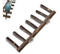 Parrot Perch, Natural Wood Bird Ladder 12.6 Inch Parrot Wood Stand for Cage, Bird Perches for Cage, Parrots Stand for Parrotlets Budgies Cockatiels Parakeets Lovebirds