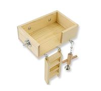 Parrot Perch Platform Wood Perch Stand Bird Playstand Birdcage Perches Wood Climbing Ladder Toy For Parakeets Budgies