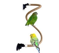 Parrot Perch Stand - Adjustable Suction Cup Climbing Perchs, Suction Cup Bird Perch For Parrots, 285g Bend Rope BirdPerchs, Training Stand Birrdc age, Birrdcages Accessories For Small And Medium Birds