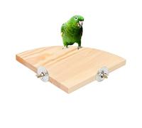 Parrot Perch Stand - Bird in Fan Shape, Portable Exercise Board, Offers Multiple Functions | Wooden Springboard Rest Stick for Parakeet Cockatiel Hedgehog Cage Habitat Climbing Accessory Play