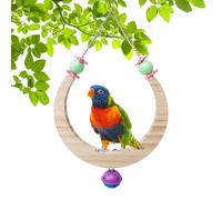 Parrot Perch, Swing Perch for Birds, Bird Practice Toy, Parrot Swing Standing Toy, Chew Stand Swing with Bell, Parrot Pole Stand Toy, Bird Shaw