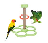 Parrot Perches, Windmill Bird Toy, Bird Sensory Toy, Colorful Design, Easy to Install and Clean, 7.17x6.97x7.32inch, for Indoor Cages and Win- Dow Setups