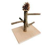 Parrot Play Stand, Parakeet Perches, Bird Play Stand, Parrot Perch, Wooden Bird Play Stand for Parakeets, Cockatiels, and Parrots Bird Playstand Training Playground for Parrots, Cockatiels,