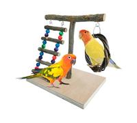 Parrot Playground, Natural Wood Parrot Perch, Bird Play Stands, Parrot Playstand, Training Bird Perch, Tabletop Parrot Perch, Bird Cage Toys, Cockatiel Playstand for Cockatiels