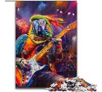 Parrot Playing Guitar 1000 Piece Jigsaw Puzzle for Adults And Teenagers, Challenging Game And Family Play Parent-child Interaction (26x38cm)