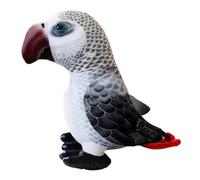 Parrot Plush Toy, 24cm Lifelike Cuddly Parrots Teddy Stuffed Animal Plush Soft Toys, Colorful Parrot Plush Little Bird Plush Toy, Cute Little Bird Plushie as Gift for Your Kids Friends (Grey,24cm)