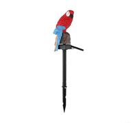 Parrot-Shaped Solar Garden Light with Warm White LED, Weatherproof Resin Outdoor Decor for Lawn, Patio & Pathway - Automatic Dusk-to-Dawn Sensor(RED)