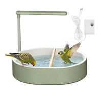 Parrot Shower Bath - 11.02x12.52x9.84 Inch Quiet Anti Splash USB, Bird Bath Cage | Safe Durable PP Bird Shower with Gentle Flow for Lovebirds Conures Canaries Cockatiels Parakeets Cockatoos Backyard B