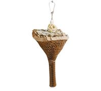 Parrot Shredder Toys Cone Design Dangling Hook Natural Shredder