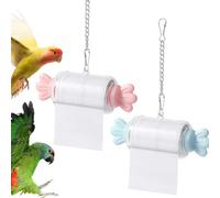 Parrot Shredding Toy, budgie toys for caged birds for Mental Stimulation & Health, Bird Foraging Roll Paper Holder with Hanging Chain for Budgies, Cockatiels & Long-Tailed Parrots (2pcs1)