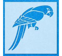 Parrot Sitting Talking Bird Stencil: Mylar Airbrush Wall Art Painting Crafts 2-A3 Stencil - Design Size (300mm 255mm)
