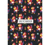 Parrot Sketchbook: Parrot Blank Page Sketchbook To Write Notes, Notepad, To Do Lists, Sketching, Parrot Pattern Sketch Drawing Design