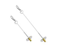 Parrot Skewer Feeder, 2 PCS Stainless Steel Bird Fruit Skewers Budgie Toys, Bird Food Holder Cage Accessories, Fruit and Vegetable Holder for Budgie Parakeet Cockatiel Cage Feeding, Silver Color