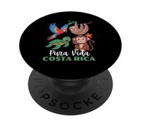 Parrot Sloth Turtle Vacation Tropical Pura Vida Costa Rica PopSockets Adhesive PopGrip