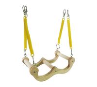 Parrot Solid Wood Spring Swing, Interactive Chewing Toy, 7.09 X 4.13 X 9.06 Inches Lightweight Compact, Cage Accessory for Parakeets, Cockatiels, Lovebirds, and Finches