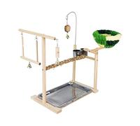 Parrot Stand Playground, Parakeet Bird Activity Center, Wooden Bird Perch Stand for Cage, Claw Grinding Toy to Relieve Boredom, Fun and Stimulating for Pet Birds