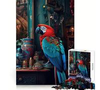 Parrot Still Life Vintage 1000 Pieces Jigsaw Puzzles for Teenagers Wise Think Toy Calm Fun Clear Cut Art Collectible (38x52cm)