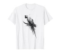 Parrot Sumi-e Art Calligraphy Brush Ink Minimalist Design T-Shirt